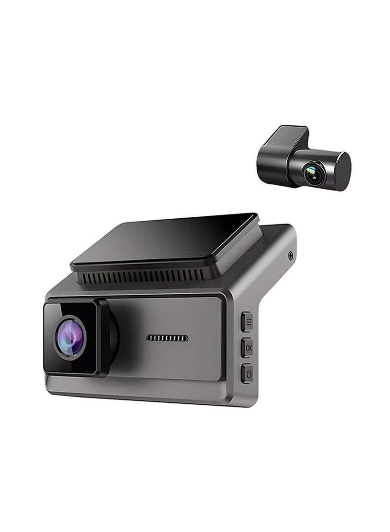 مستر سمارت كاميرا DV-106 المزدوجة للسيارة بشاشة 3.16 بوصة، كاميرا أمامية وخلفية بدقة 2K+1080P، نظام تحديد المواقع العالمي (GPS) وواي فاي مدمجان، تسجيل متواصل، رؤية ليلية عالية الدقة - Image 1